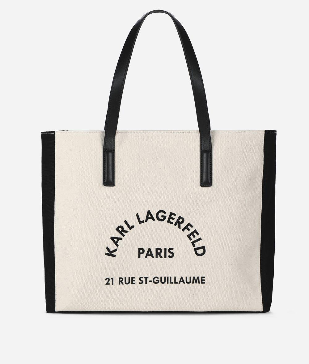 Karl Lagerfeld K/rue Lagerfeld Canvas Bag in Beige (Natural) - Lyst