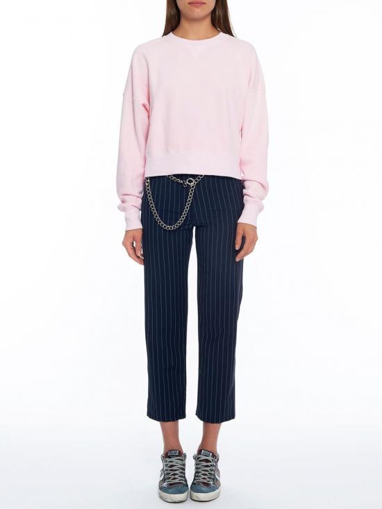 pinstripe pants with chain