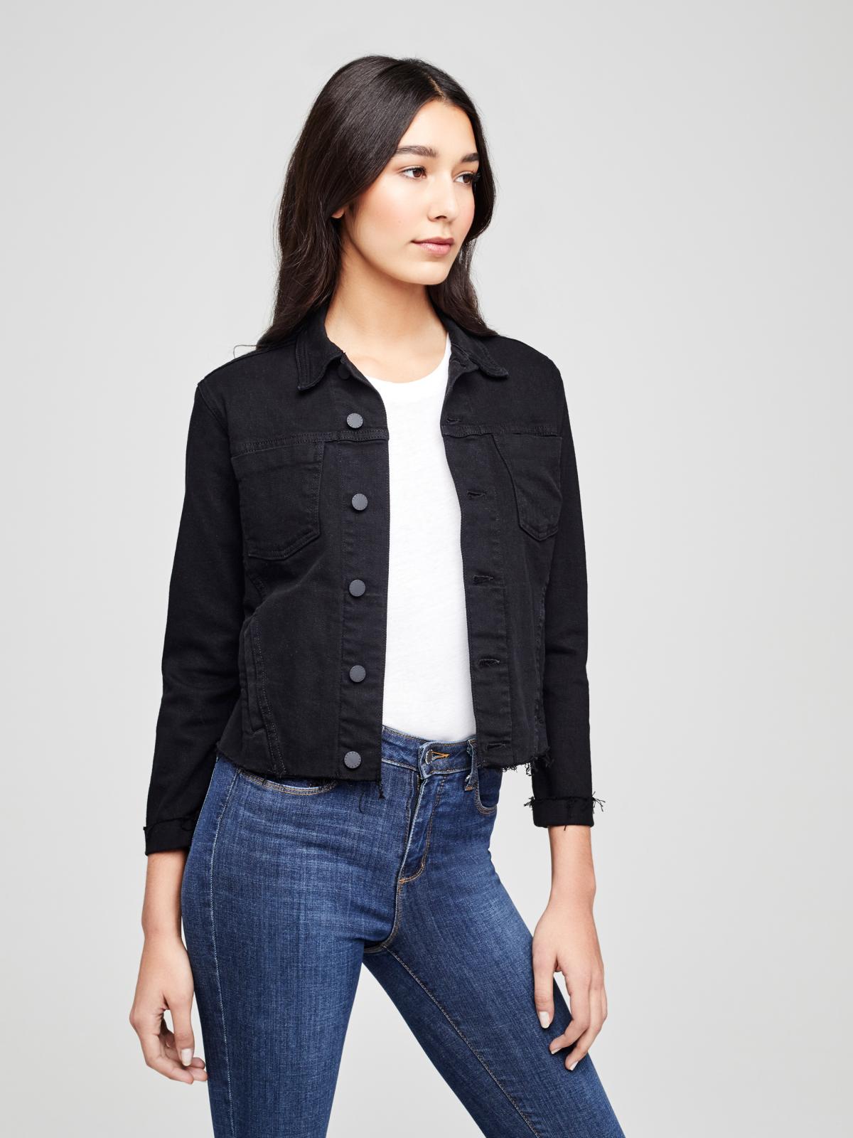 L'Agence Denim Janelle Jacket in Blue - Lyst