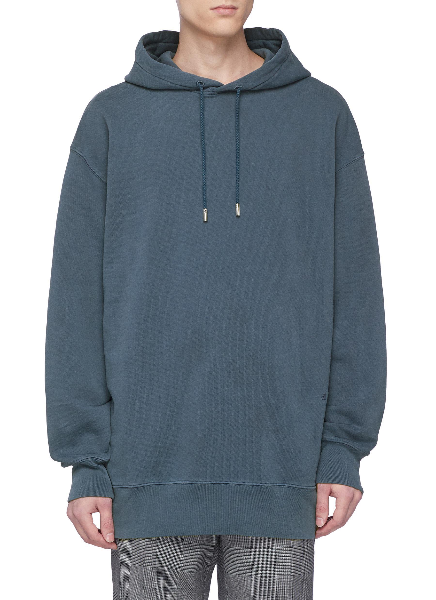 Acne Studios 'fala' Oversized Washed Hoodie in Blue for Men - Lyst