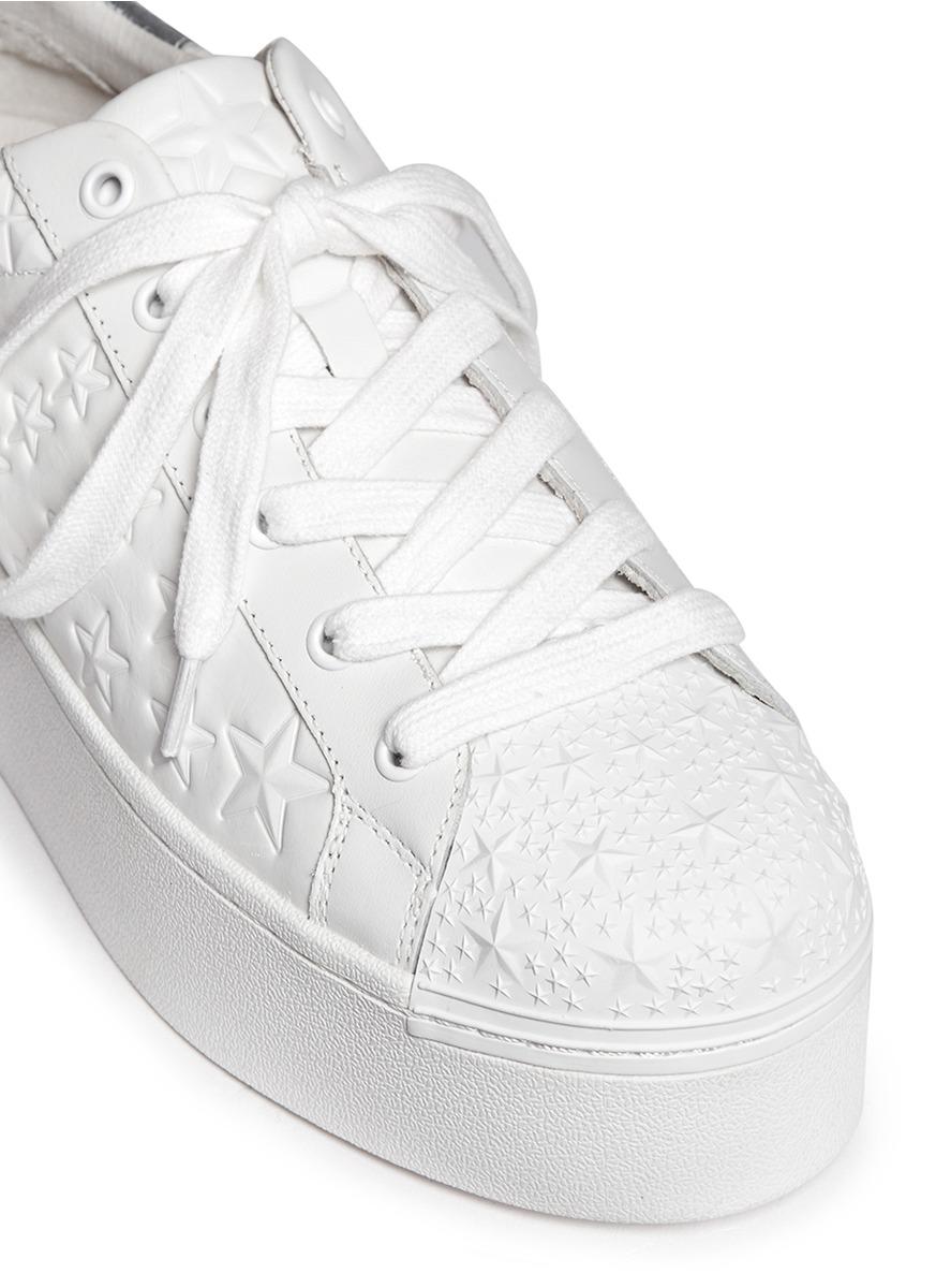 ash white platform trainers