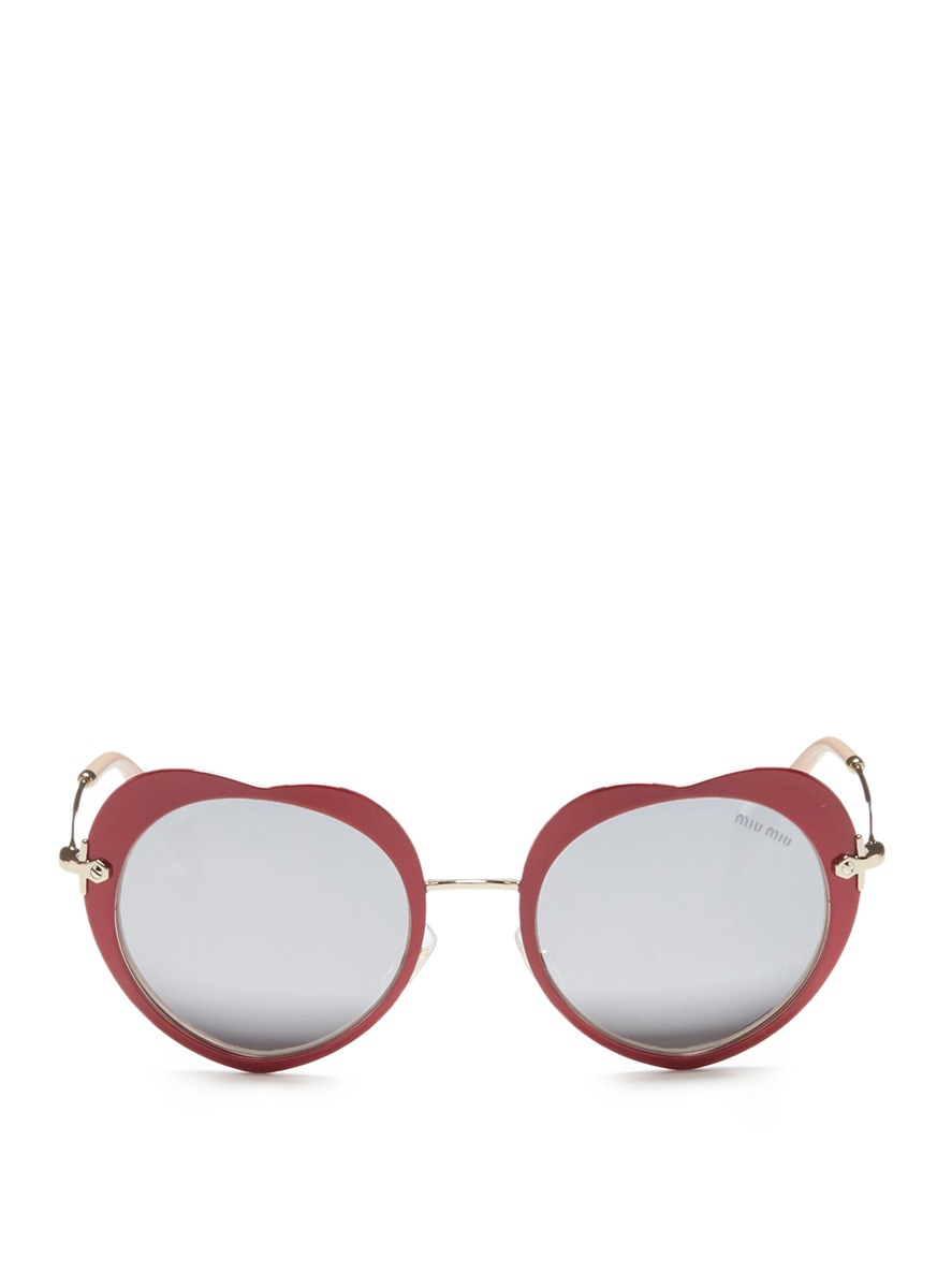 New Authentic Miu Miu MU 53RS VAD1A1 Azure Metal Cat-Eye Sunglasses Grey Lens
