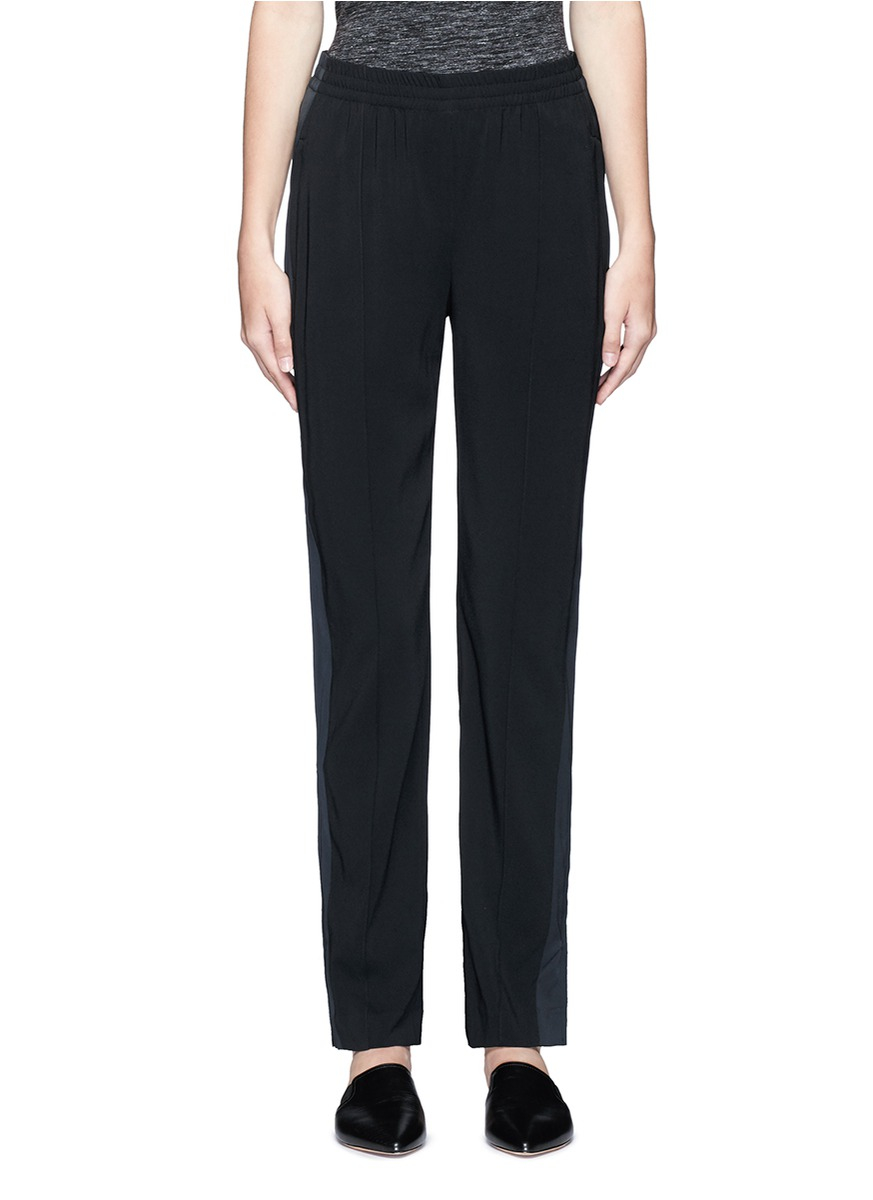 black crepe pants