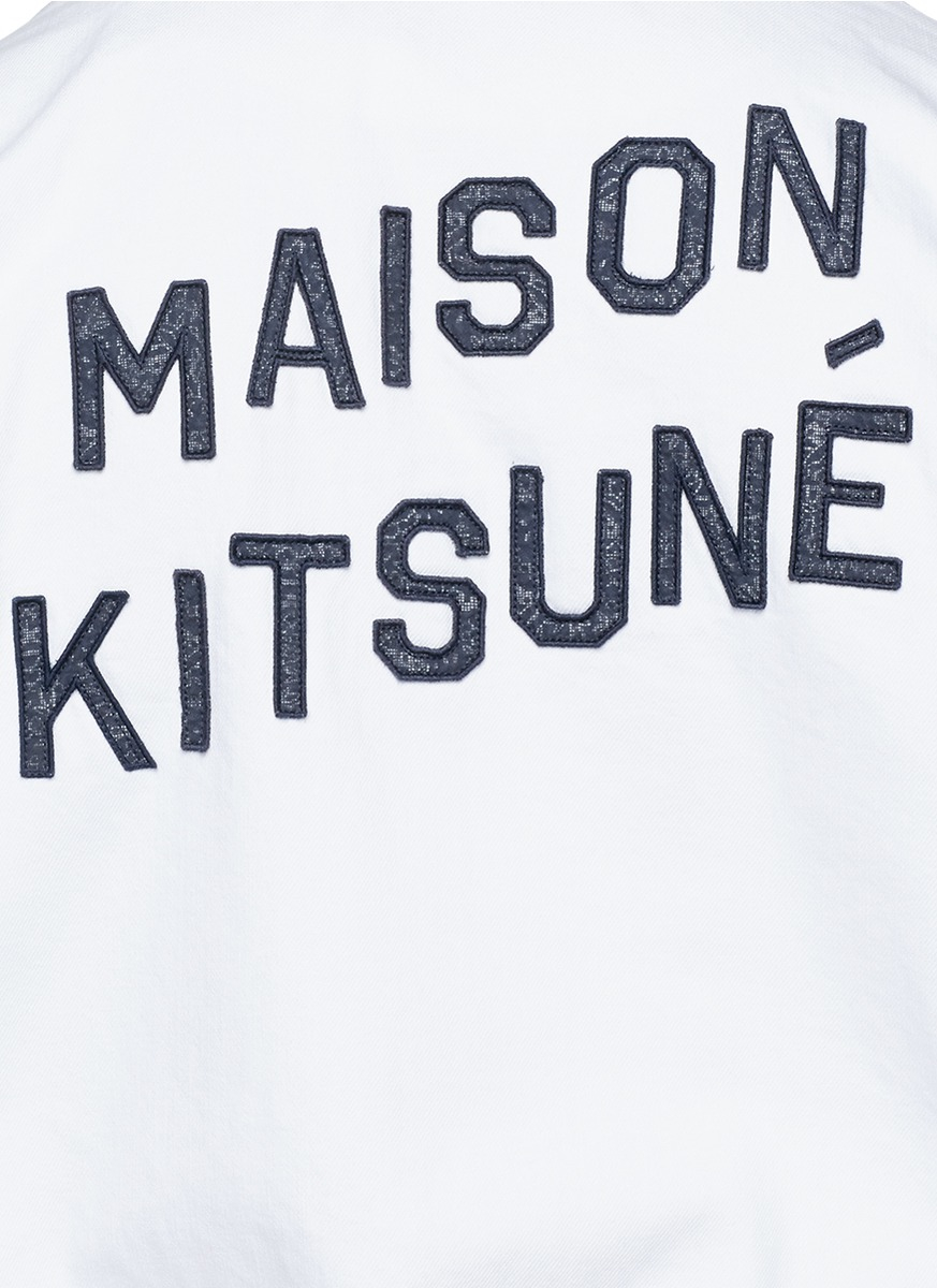 maison kitsune neoprene teddy