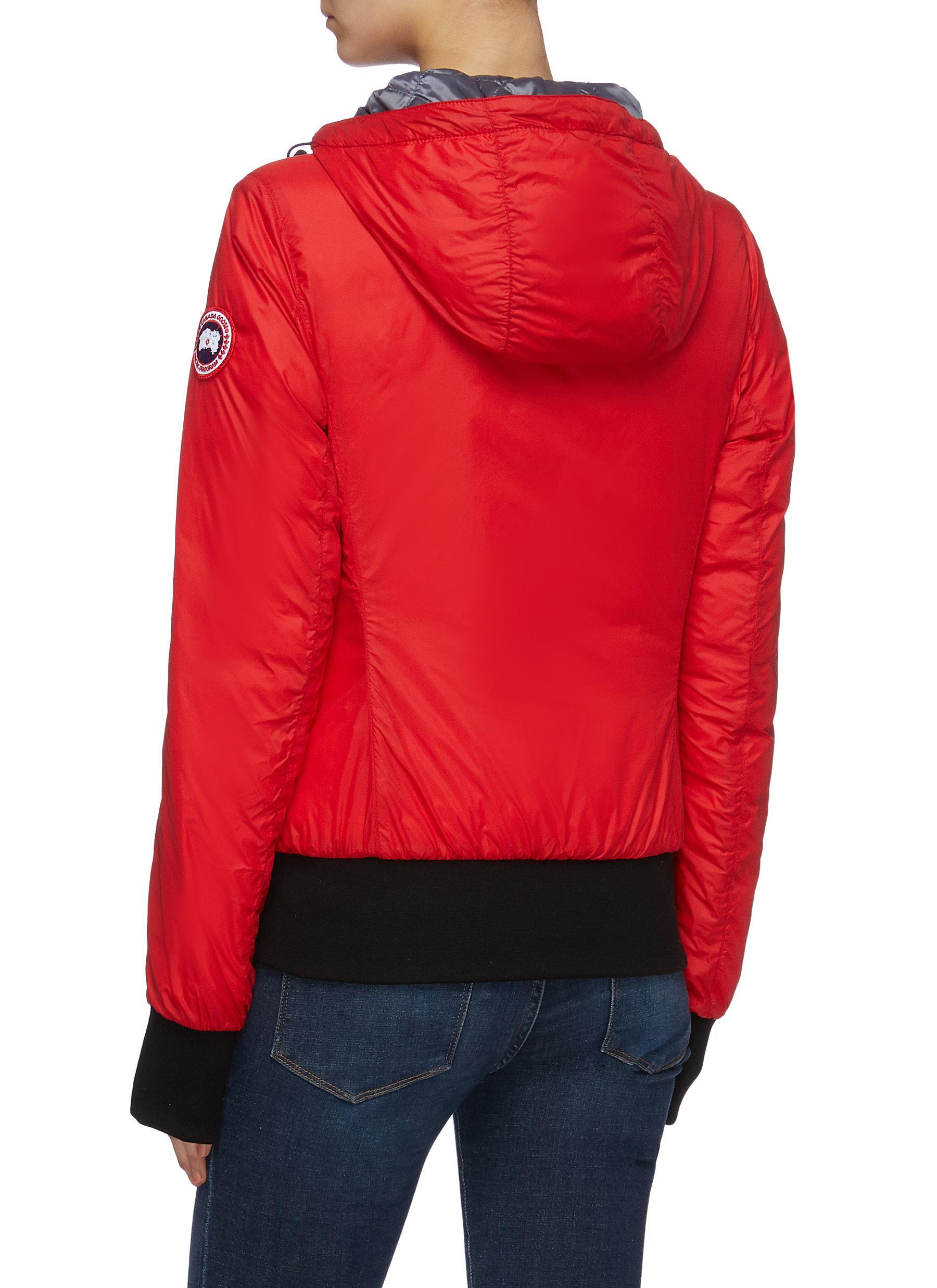 Canada Goose Dore Hooded Down Padded Jacket In Red For Men Lyst