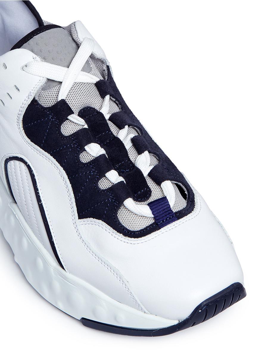 Acne Studios 'manhattan' Leather Sneakers in Blue - Lyst