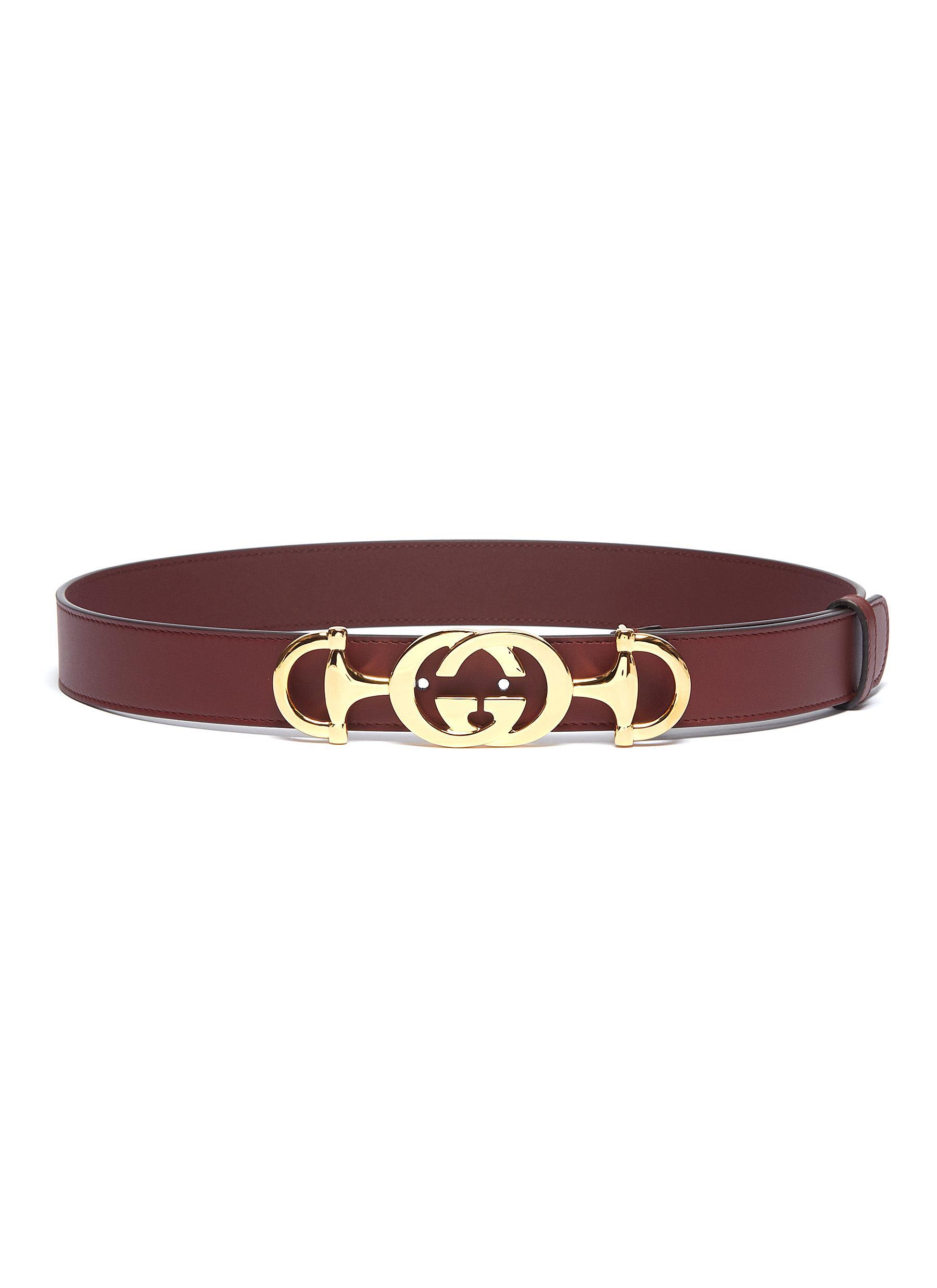 Gucci Horsebit GG Logo Buckle Leather Belt for Men - Lyst