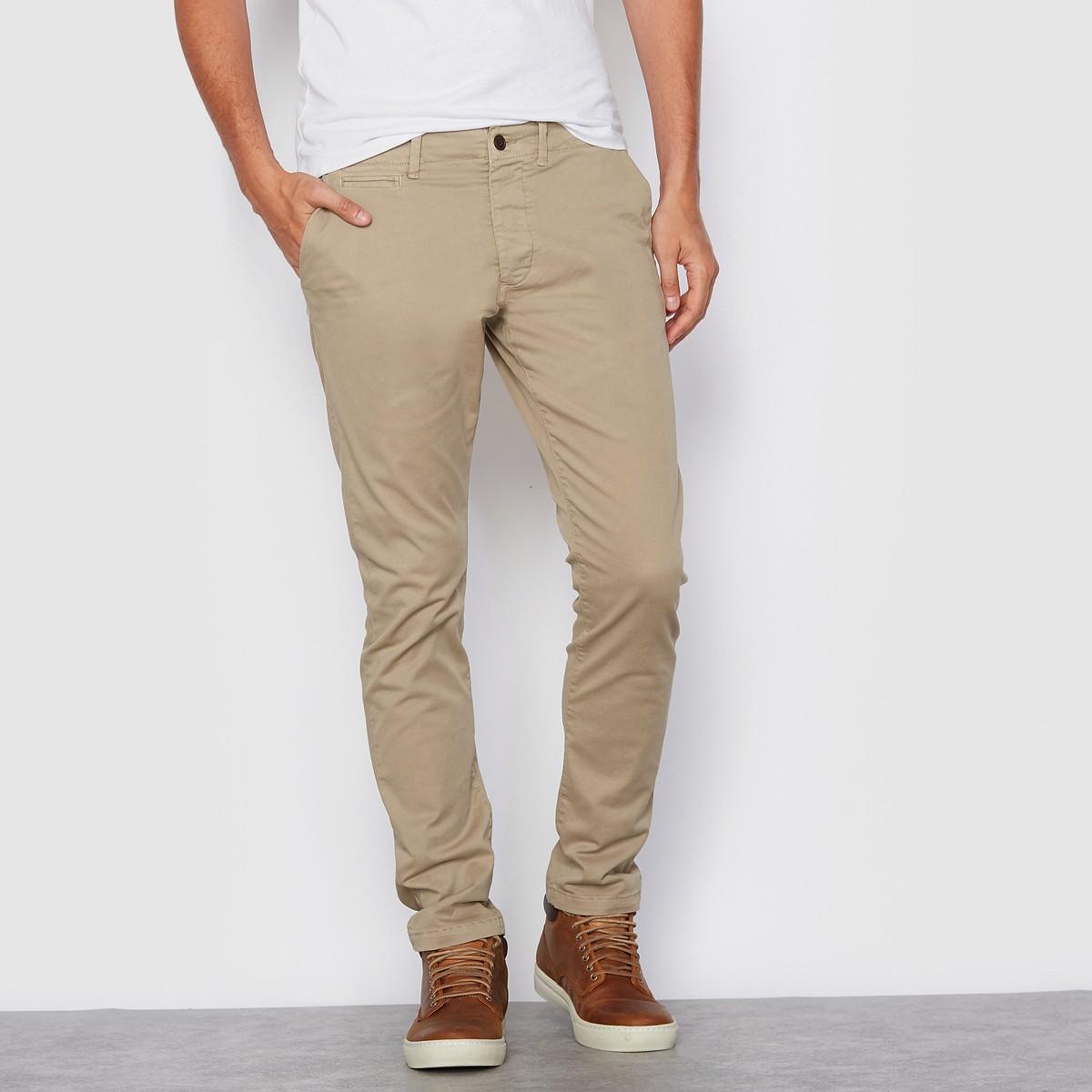 Lyst - Jack & Jones Slim Fit Trousers in Natural for Men