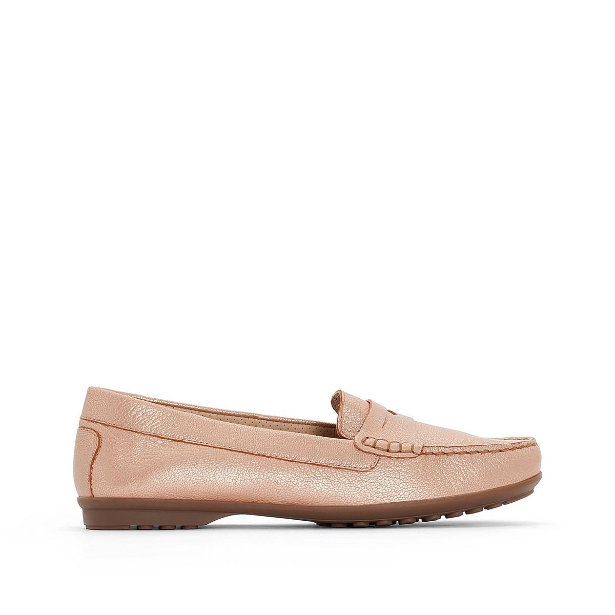 Lyst Geox D Elidia A Iridescent Leather Loafers in Pink