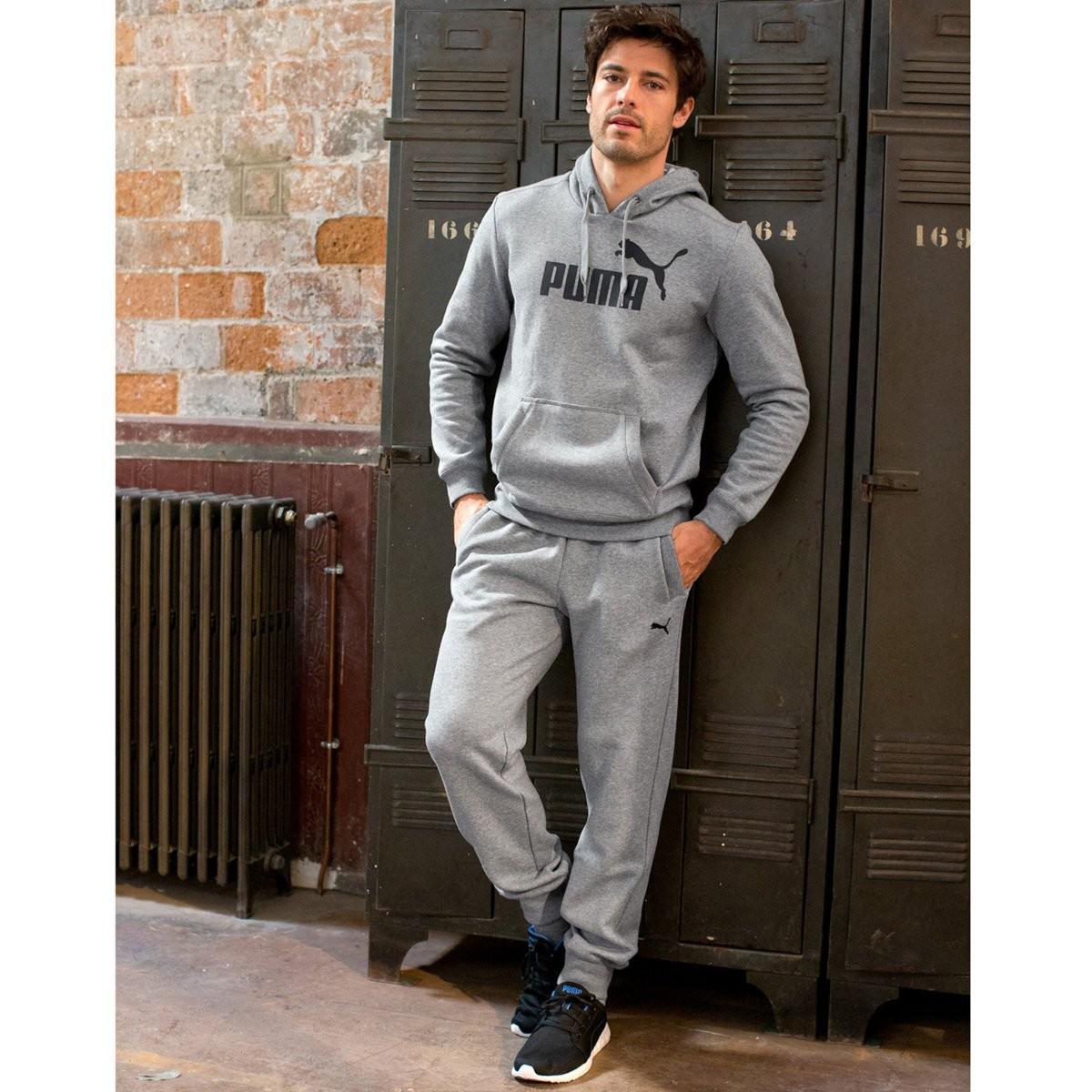 puma mens grey joggers