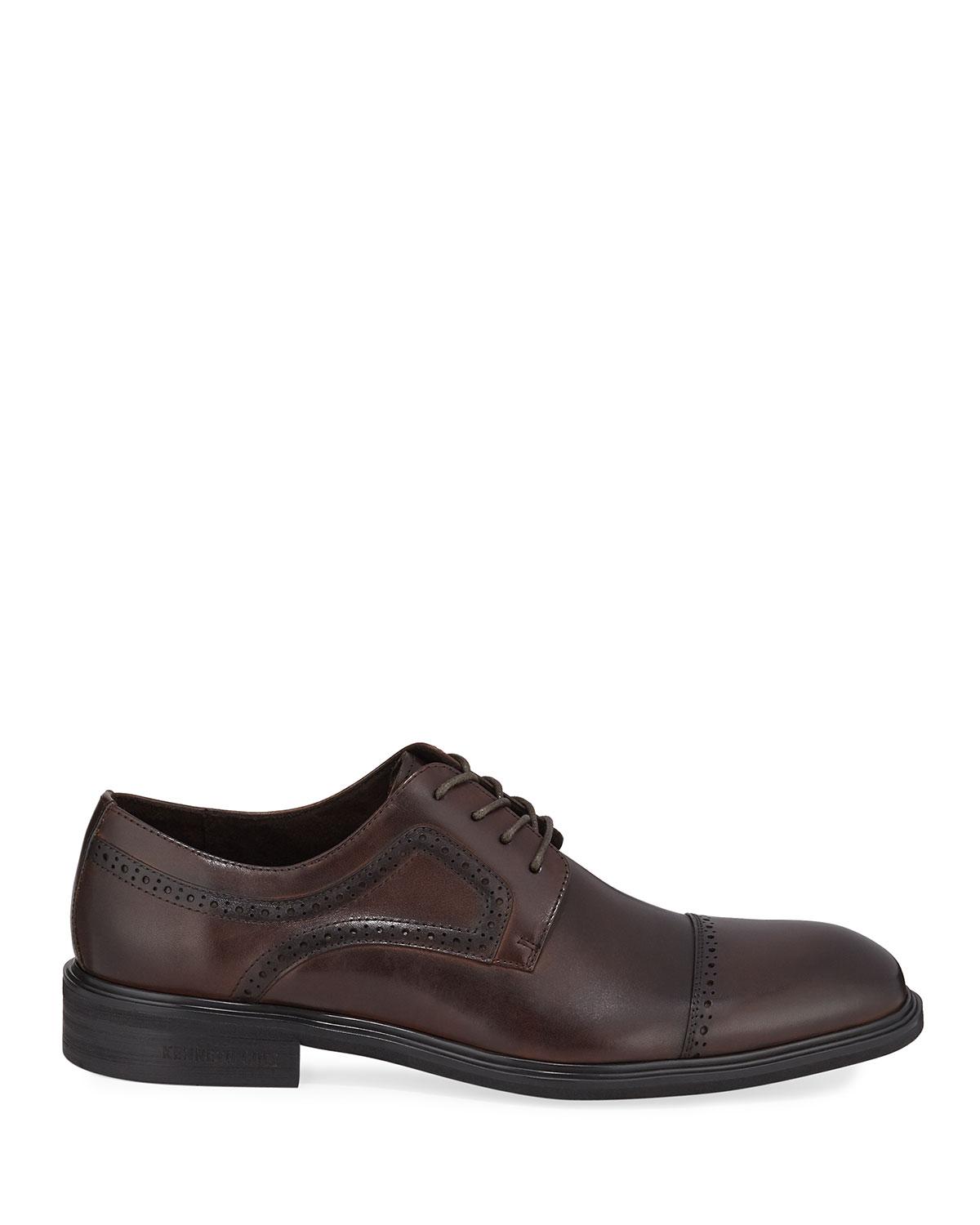 Cole Men's Davis Brogued Leather Derby Shoes in Brown for Men