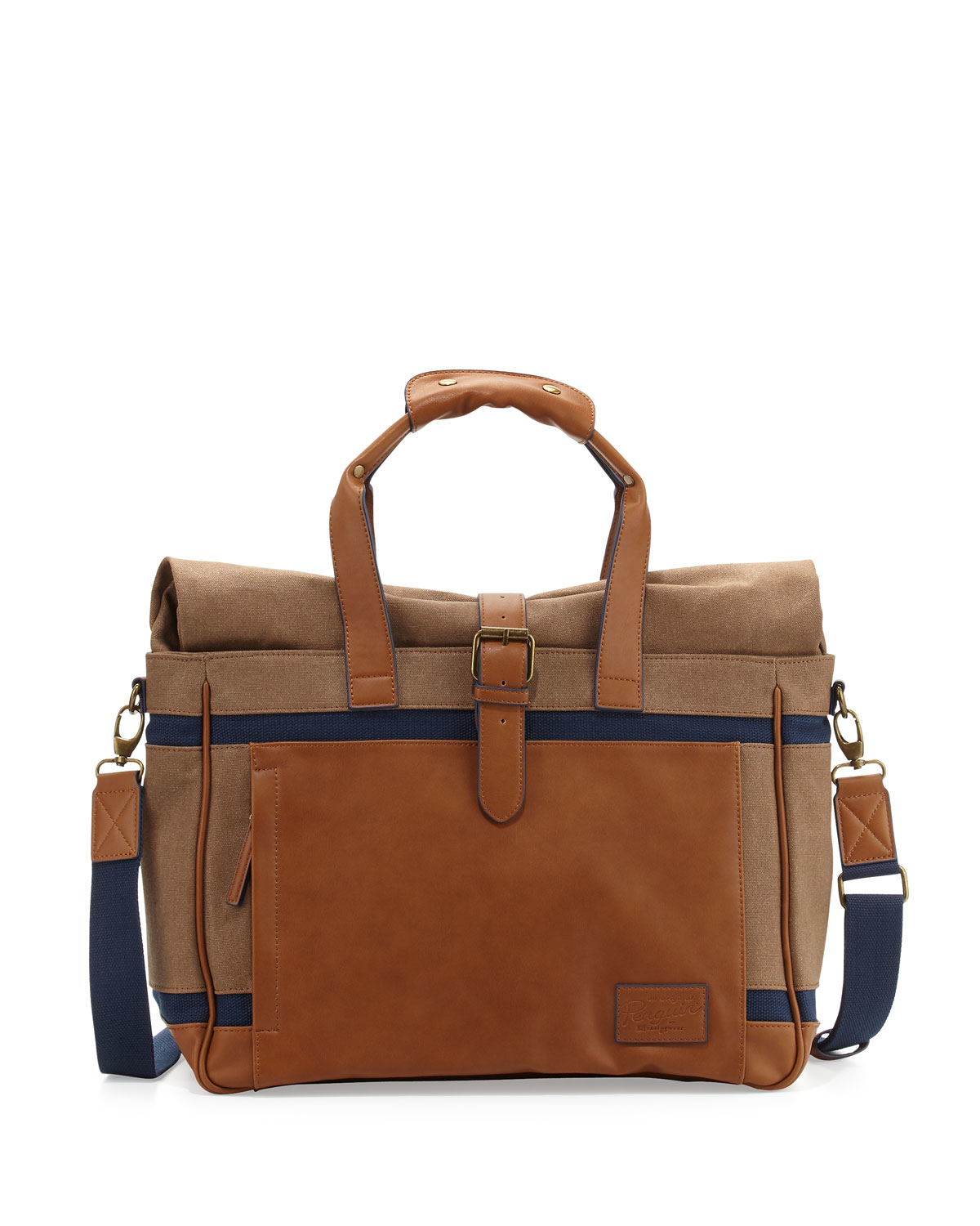 Original penguin Men&#39;s Canvas/leather Weekender Bag in Brown for Men | Lyst