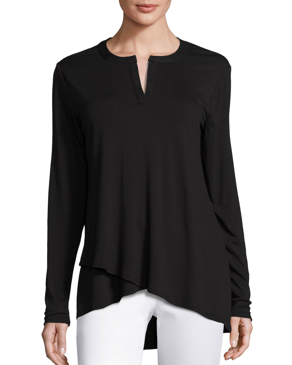 joan vass black tunic