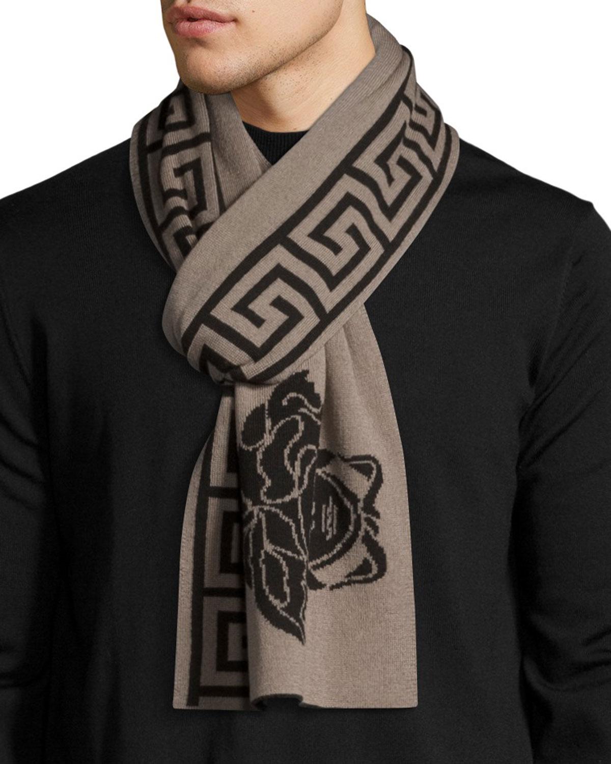 versace black scarf