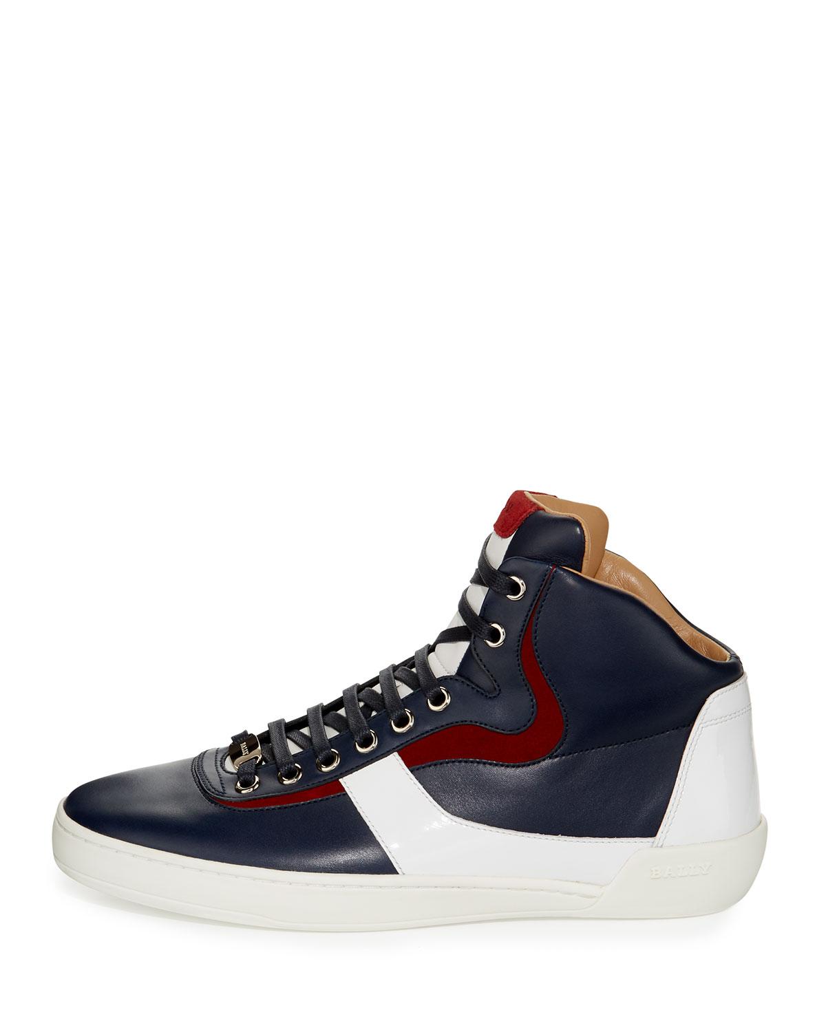 Lyst - Bally Eroy Leather High-top Sneaker in Blue for Men
