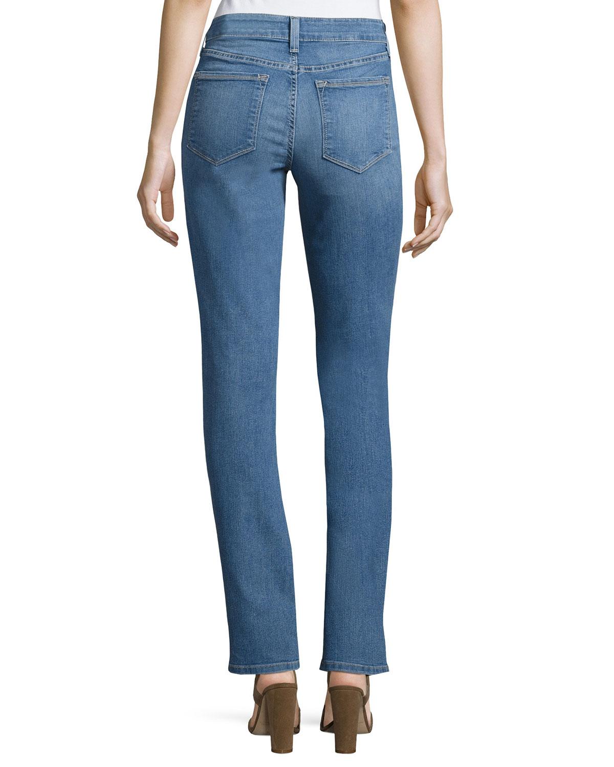 dark blue straight leg jeans