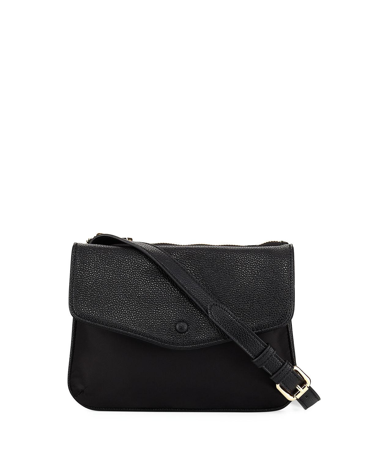 Lyst Neiman Marcus Marni Fold Over Nylon Crossbody Bag In Black Neiman Marcus
