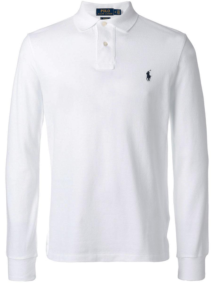 Polo Ralph Lauren Long Sleeve Polo Shirt in White for Men - Lyst