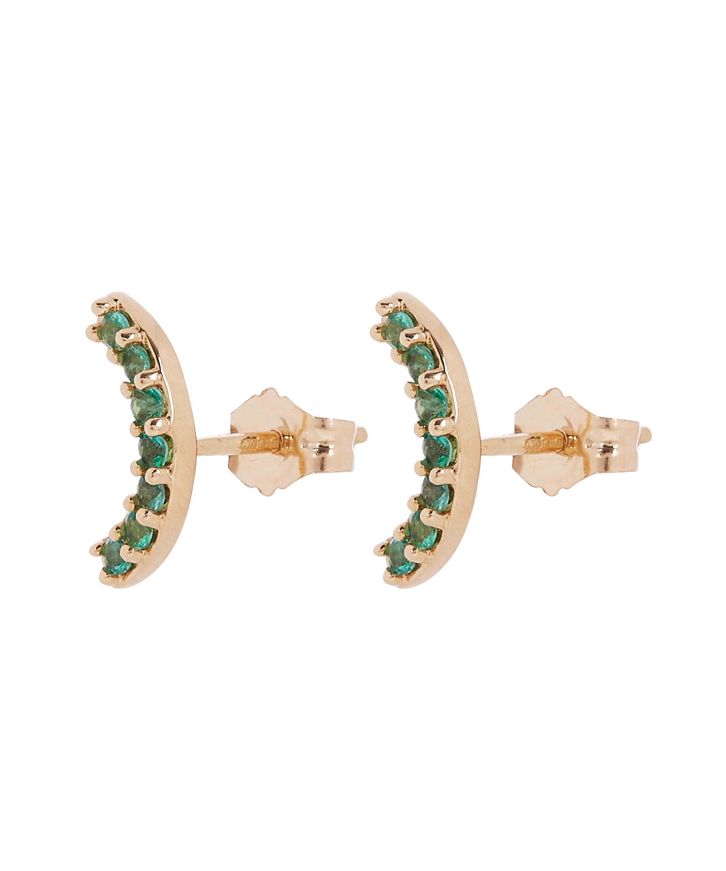Lyst - Andrea Fohrman Gold Emerald Rainbow Stud Earring in Metallic