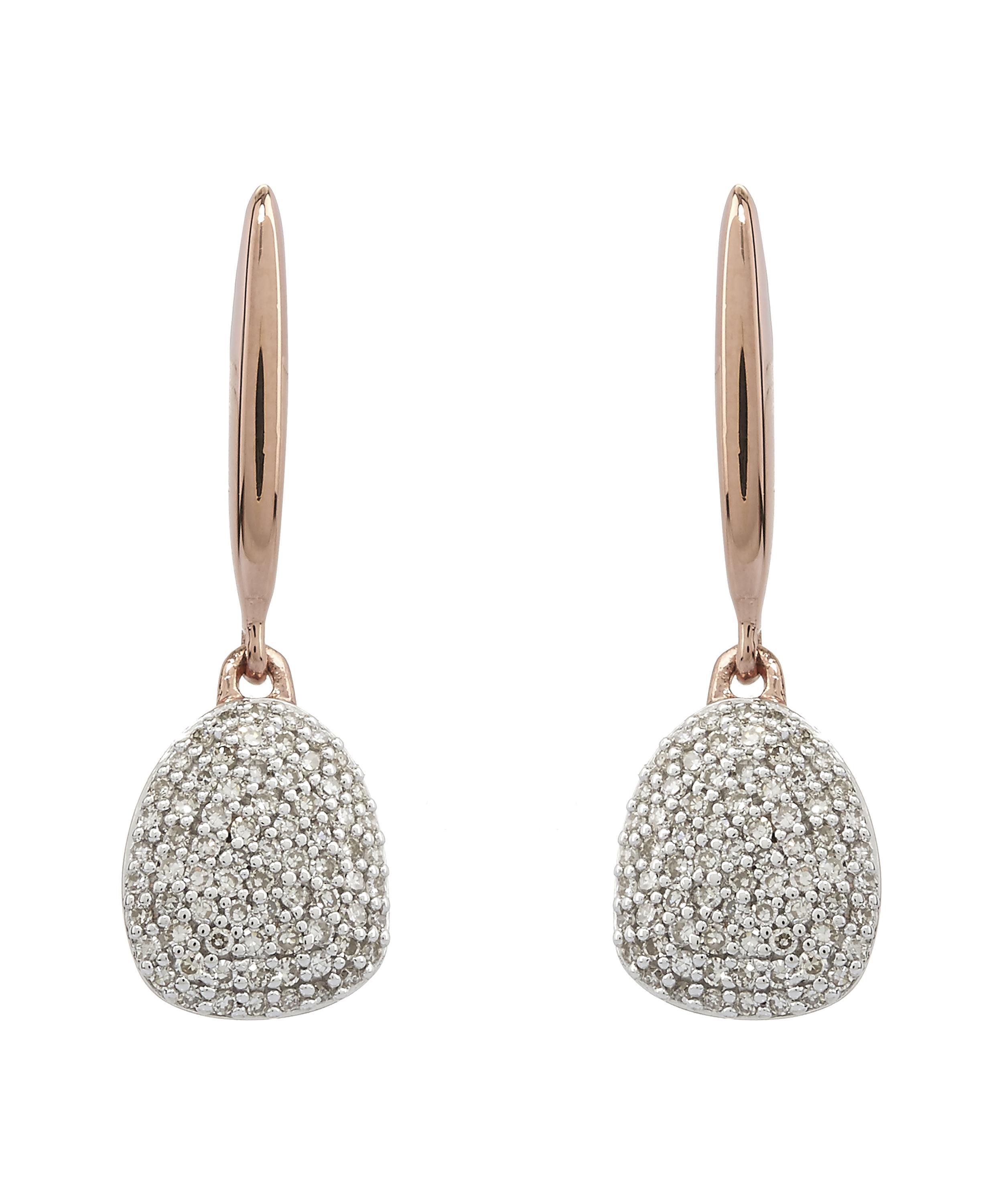 Lyst Monica Vinader Rose Gold Vermeil Nura Small Pebble Diamond Monica Vinader Women S Metallic Rose Gold Vermeil Nura Small Pebble Diamond Drop Earrings