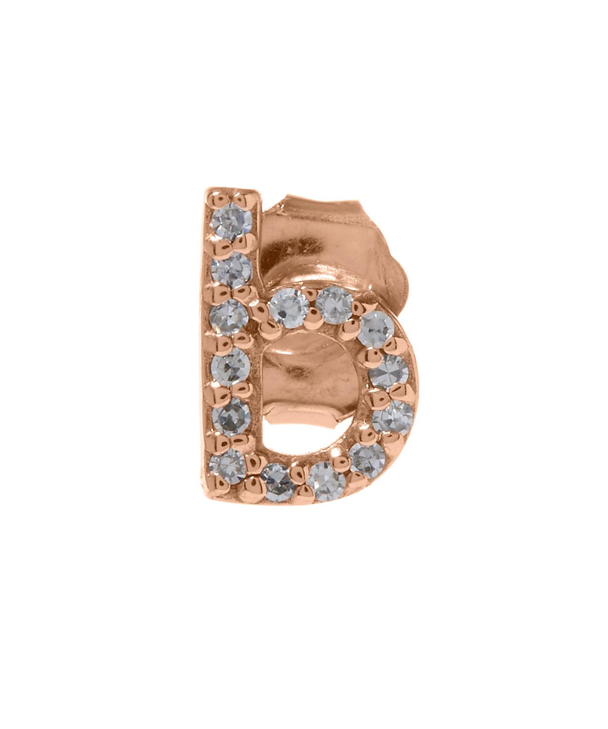 Lyst Kc Designs Rose Gold Diamond B Single Stud Earring Save Kc Designs Women S Rose Gold Diamond B Single Stud Earring