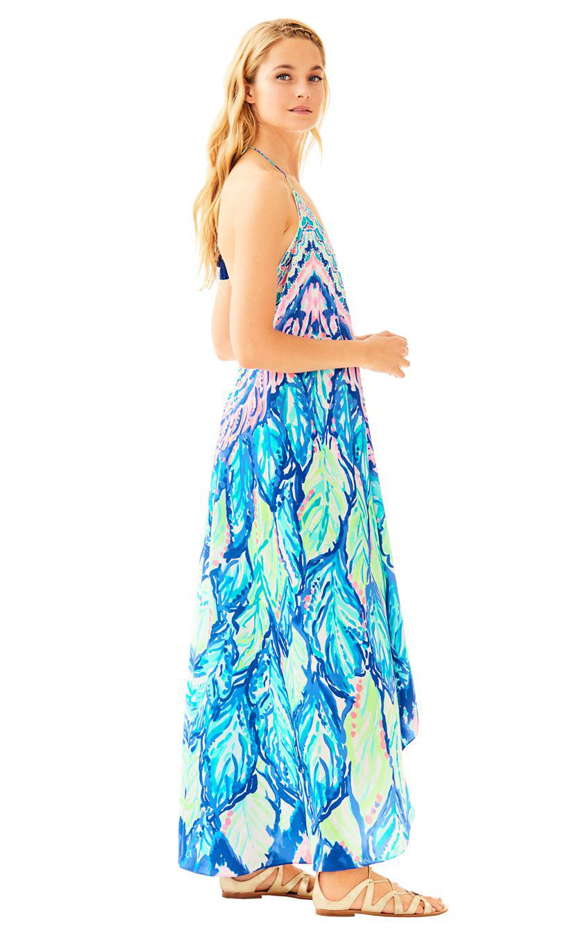 Lyst Lilly Pulitzer Fayette Beach Maxi Dress In Blue 6912