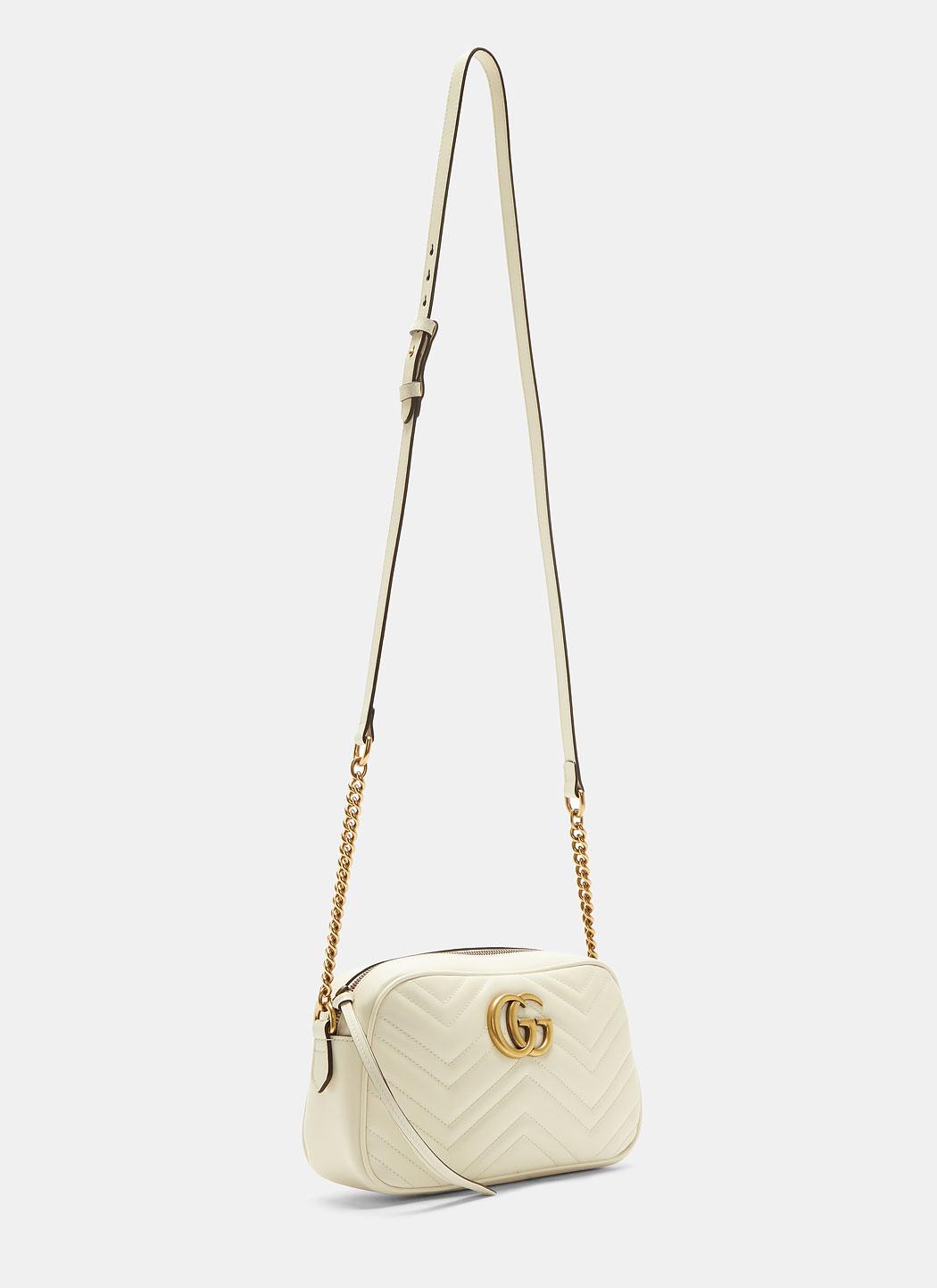 Lyst - Gucci Gg Marmont Matelassé Small Shoulder Bag In Ivory in White