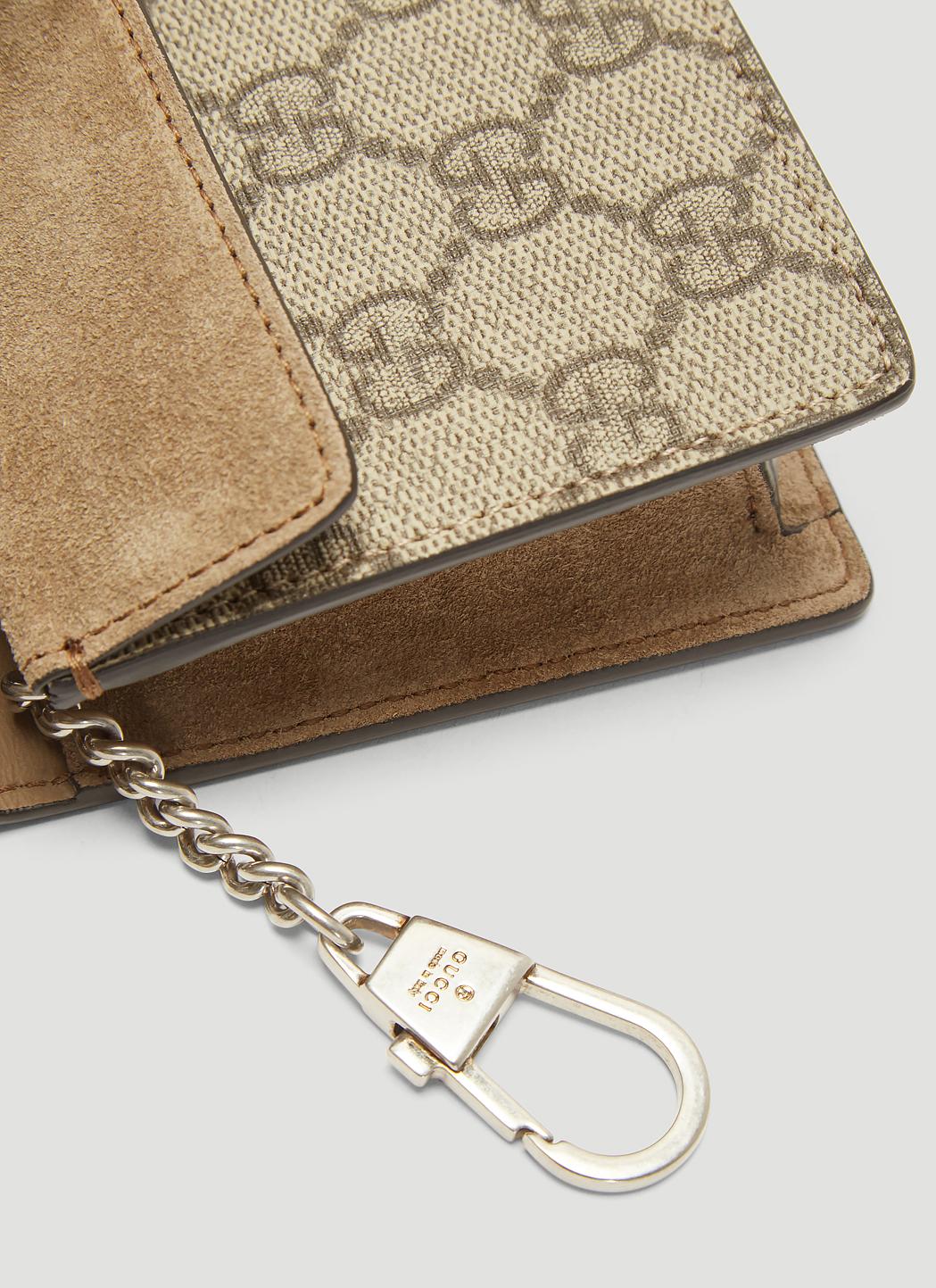 Gucci Dionsysus GG Logo Chain Wallet In Brown in Brown - Lyst
