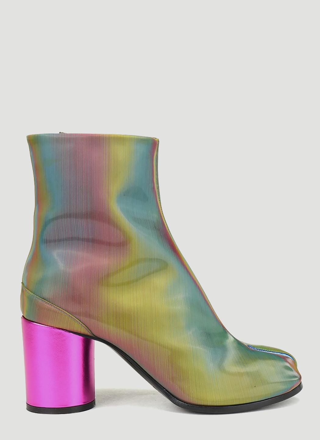 Maison Margiela Leather Tabi Boots In Pink - Lyst
