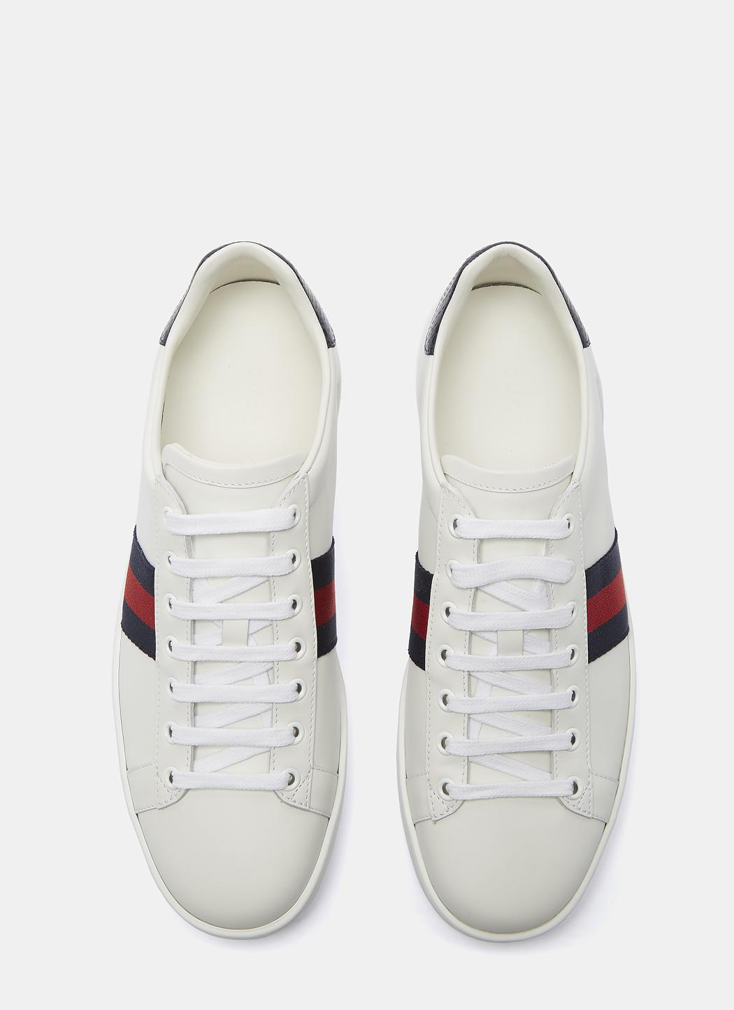 Lyst - Gucci Women's Ace Leather Low-top Leather Sneakers In White in White