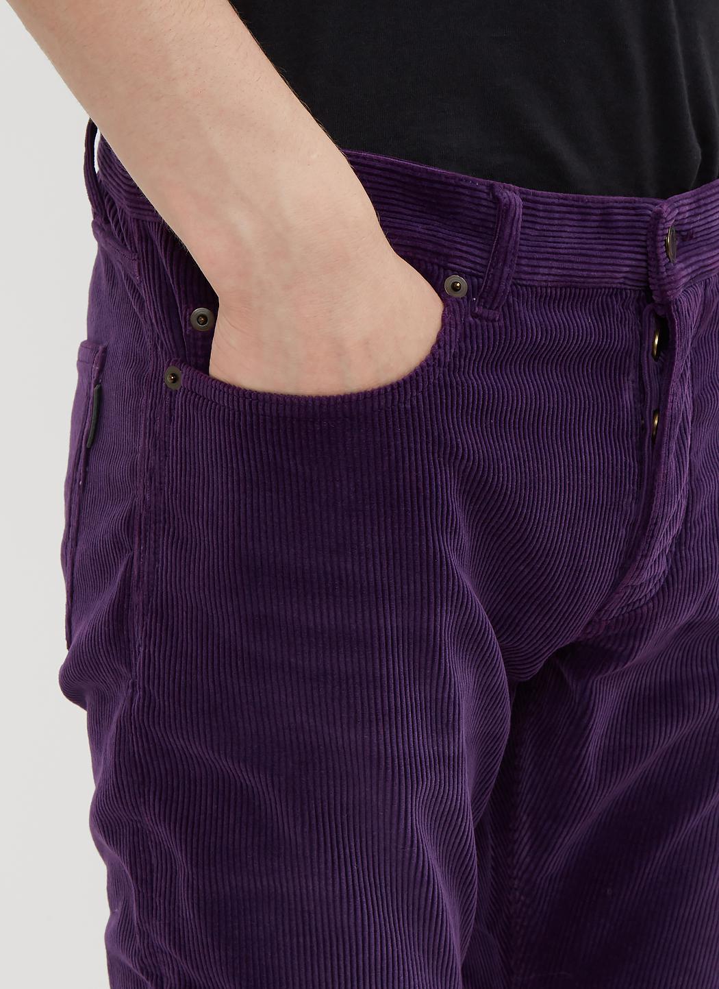 Lyst - Saint Laurent Slim-fit Corduroy Pants In Purple In Purple For Men