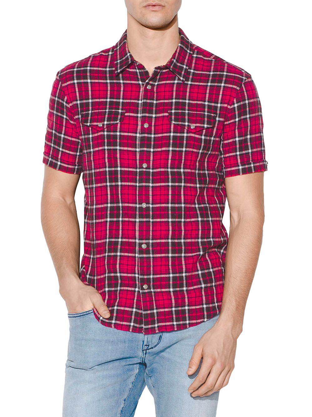 John Varvatos Slim-fit Flannel Shirt for Men - Lyst