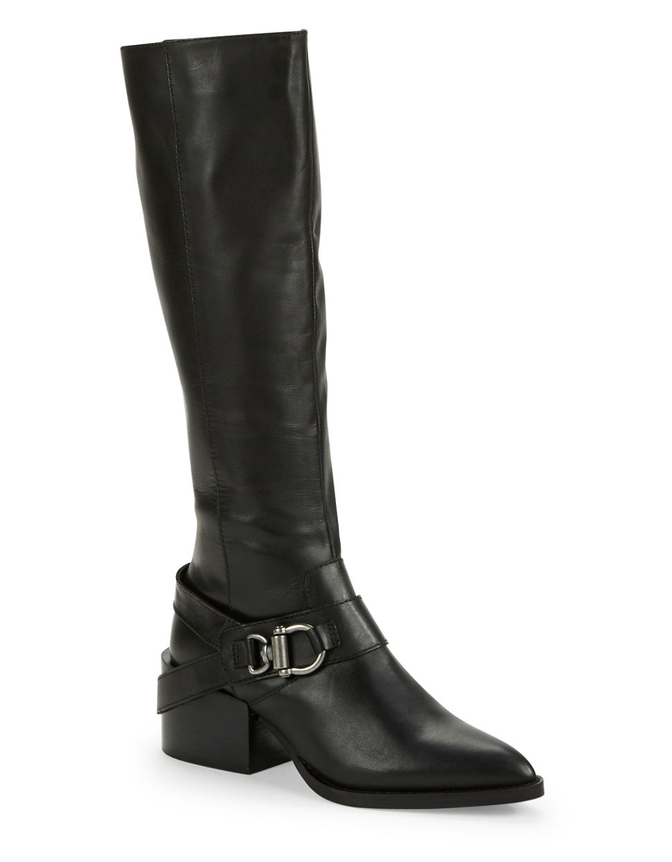 Lord & taylor Adelienne Leather Boots in Black | Lyst