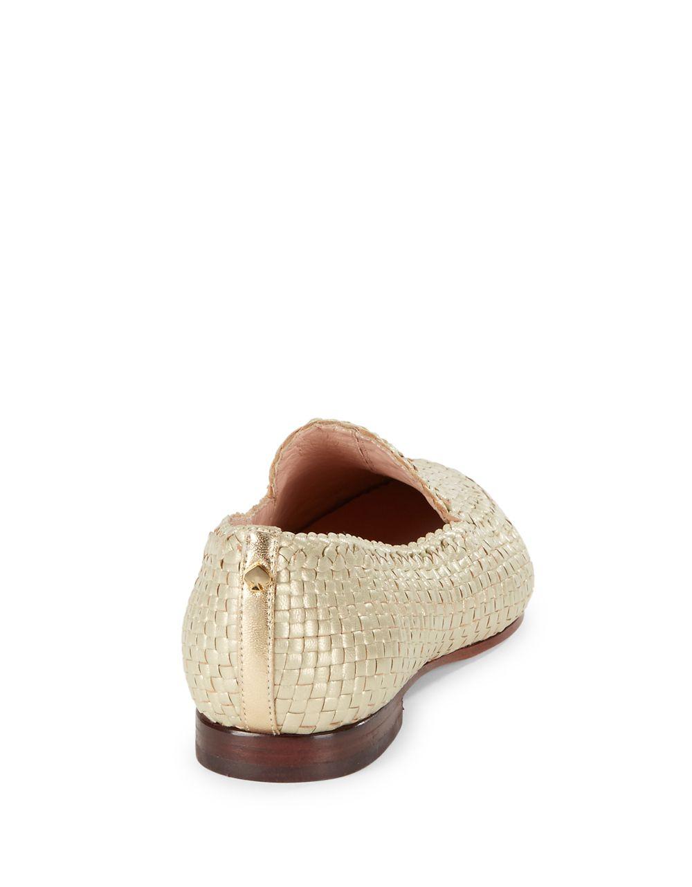 Lyst Kate Spade Caylee Leather Woven Loafers