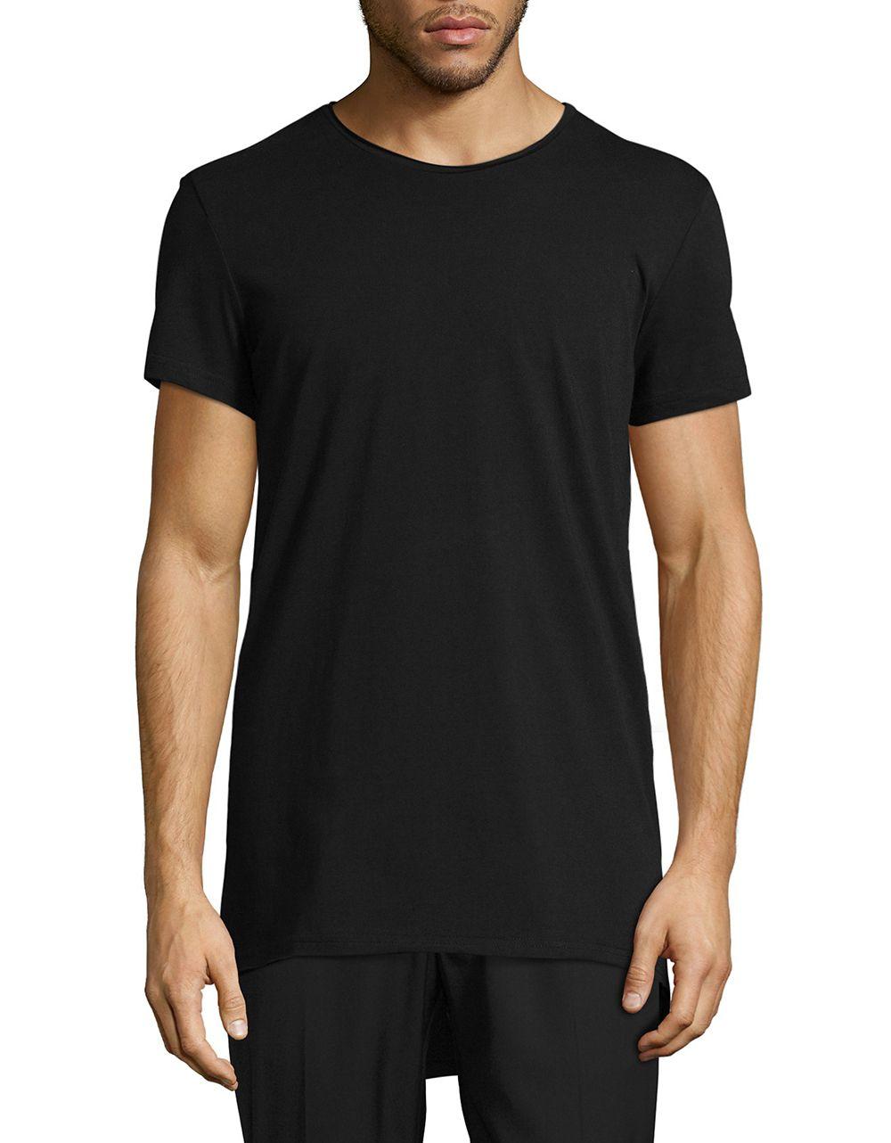 Lyst - Vitaly Long Cotton Tee in Black for Men