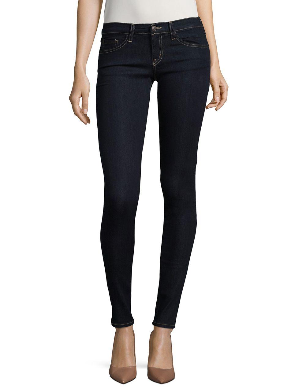 Flying monkey Buttoned Skinny Jeans in Blue | Lyst