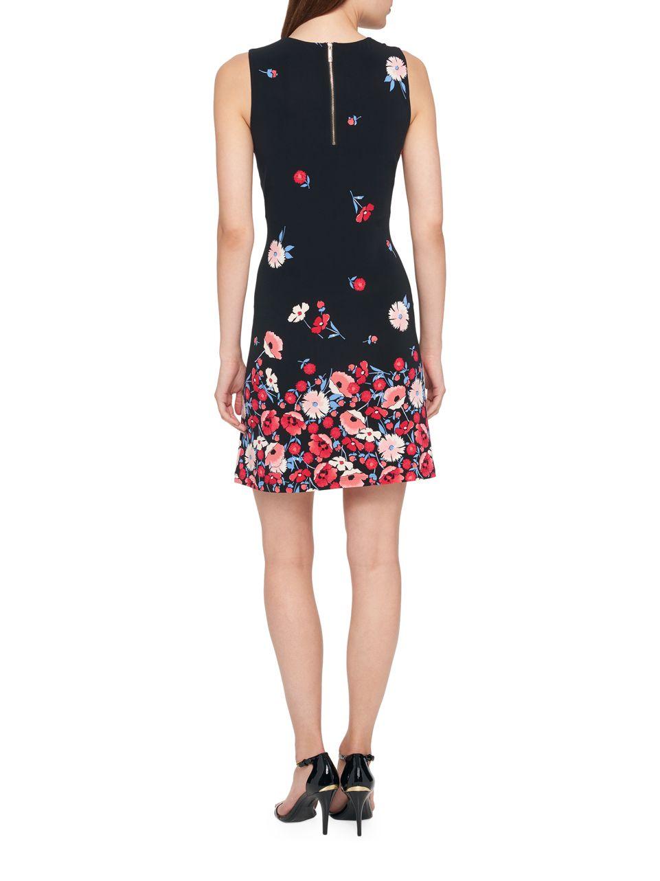 Lyst - Tommy Hilfiger Madrid Floral Jersey Sheath Dress in Black