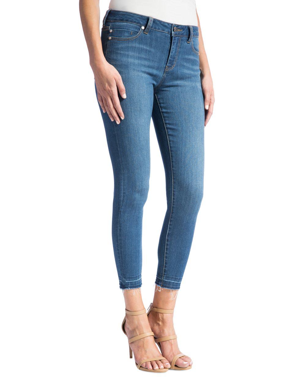 Liverpool Jeans Avery Cropped Released-hem Jeans in Blue - Lyst