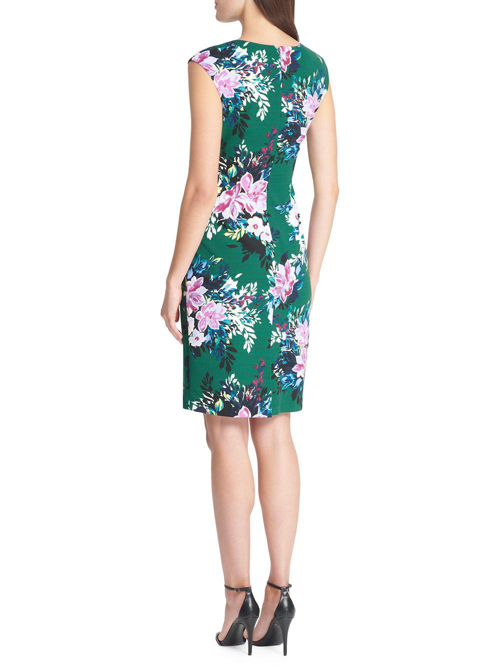 vince camuto floral sheath dress