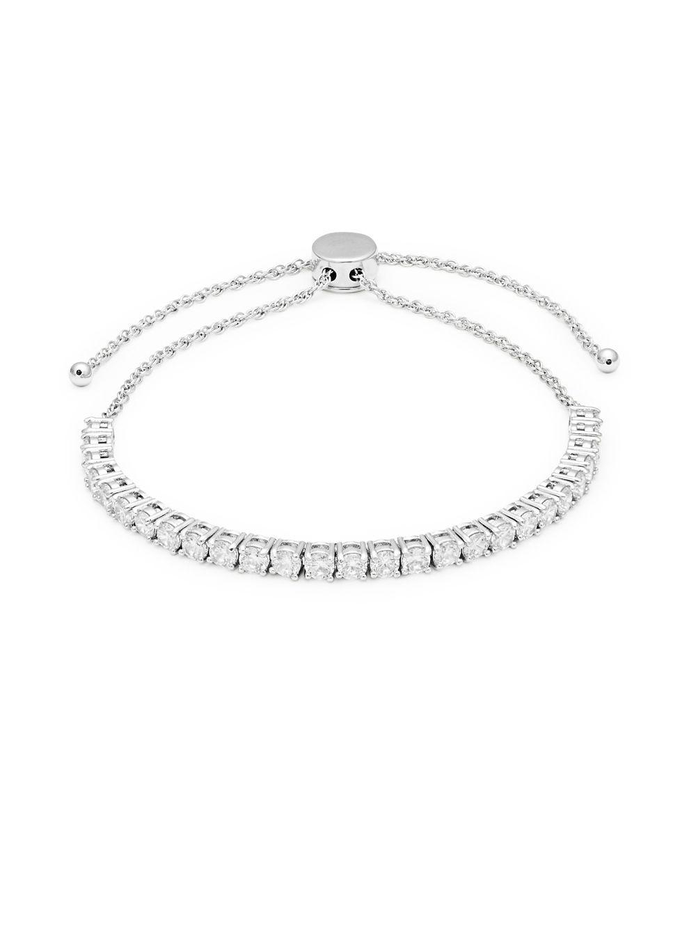 Lyst Kate Spade Sterling Silver Crystal Tennis Bracelet In Metallic Kate Spade Women S Metallic Sterling Silver Crystal Tennis Bracelet