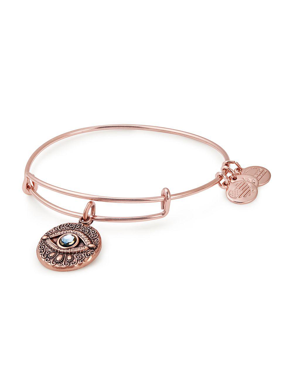 Lyst Alex And Ani Holiday Evil Eye Crystal Charm Bangle Bracelet Alex And Ani Women S Metallic Holiday Evil Eye Crystal Charm Bangle Bracelet