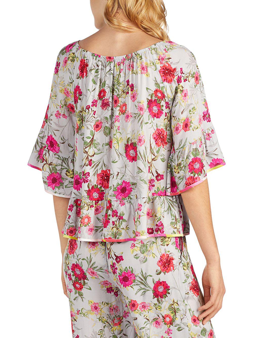 Kensie Floral Offtheshoulder Pajama Top Lyst