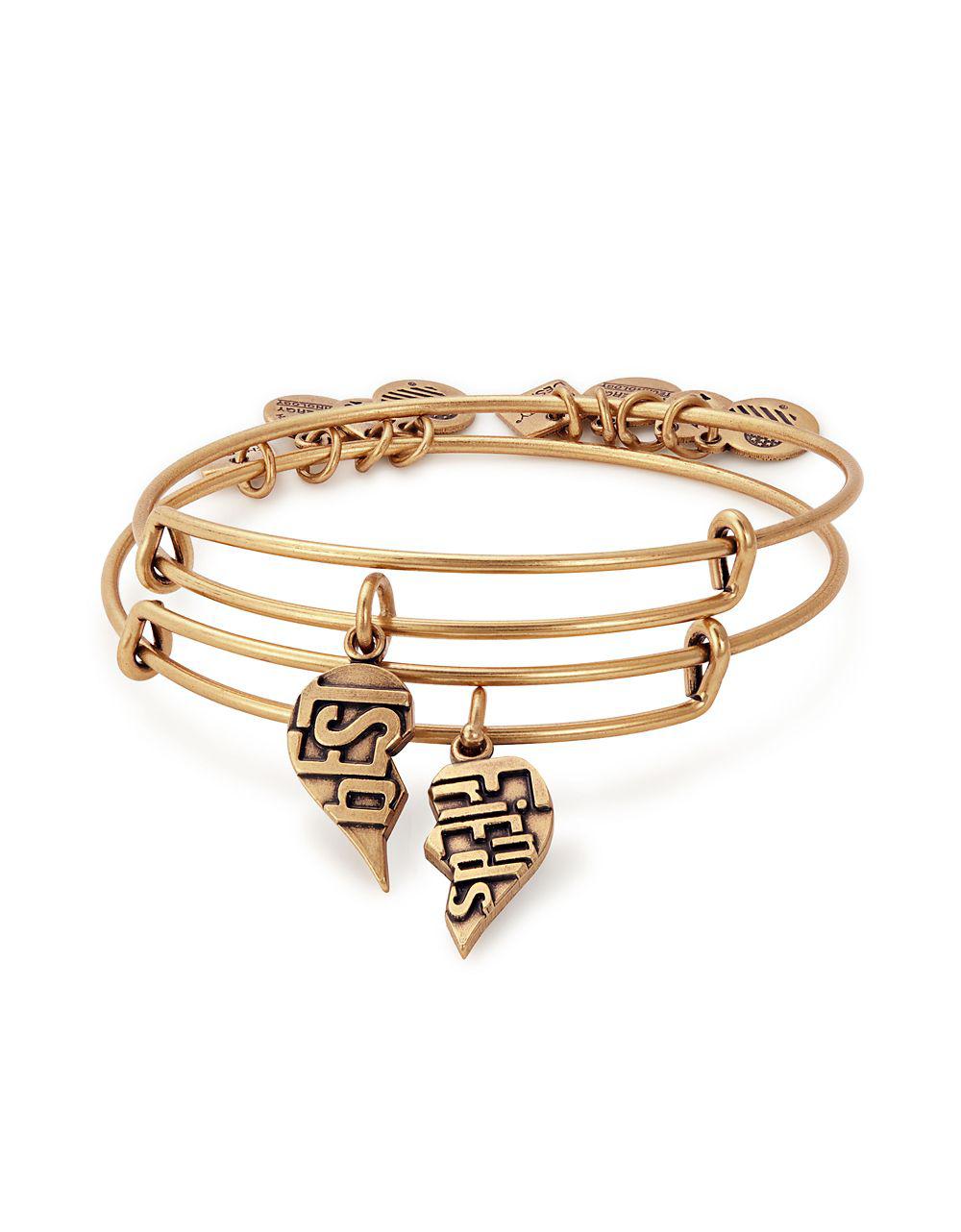 Lyst Alex And Ani Set Of Two Valentines Day Best Friends Charm Alex And Ani Women S Metallic Set Of Two Valentines Day Best Friends Charm Bangle Bracelets
