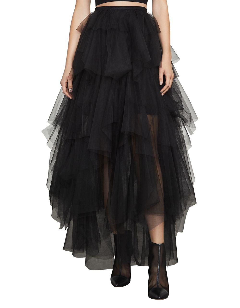 Bcbgmaxazria Camber Layered Tulle Maxi Skirt In Black Lyst 7680