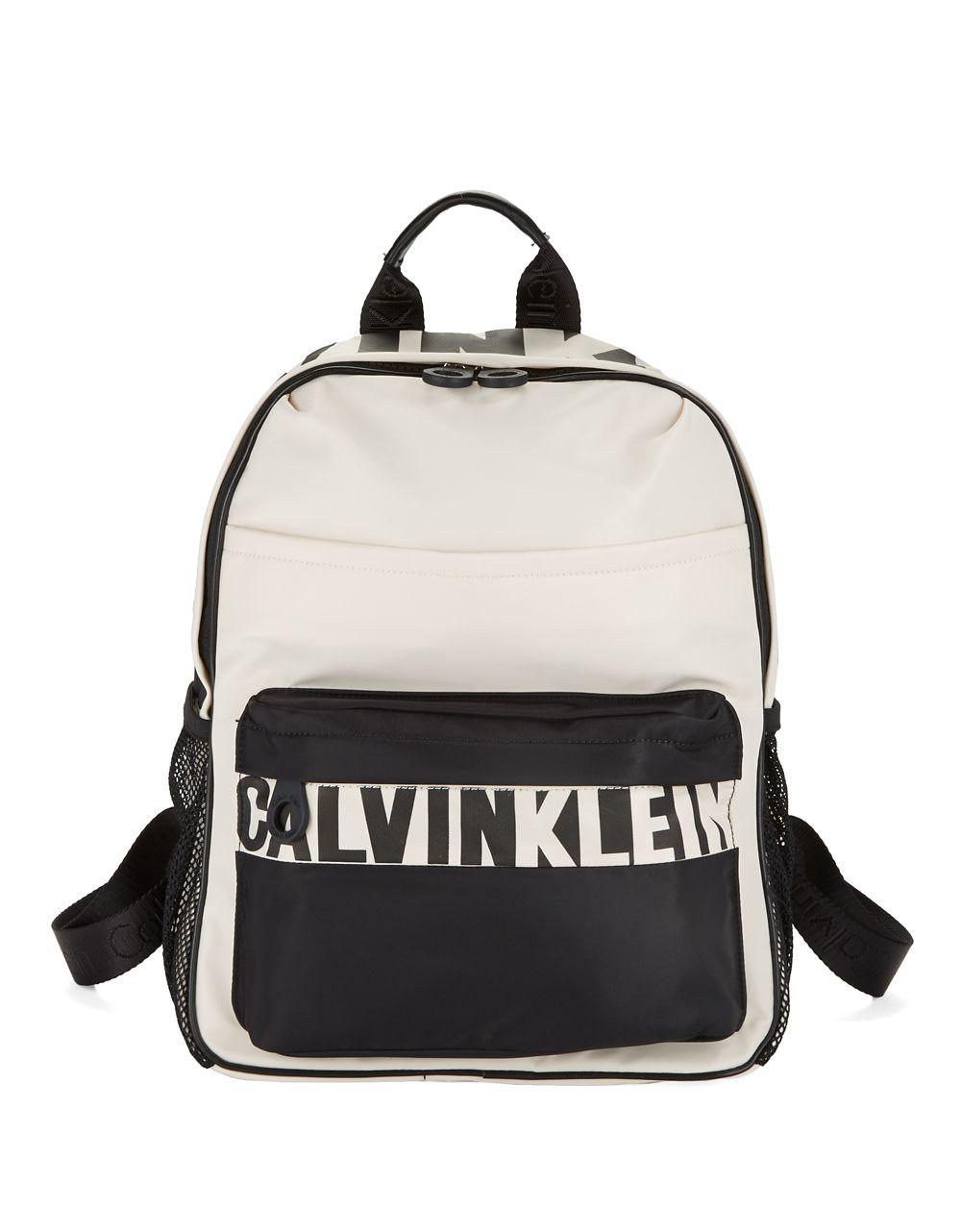 calvin klein nylon logo backpack