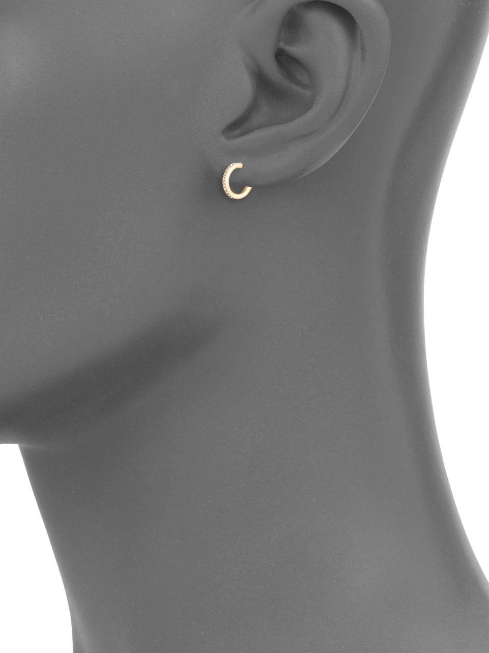 Lyst Nadri Pave Mini Huggie Hoop Earrings In Metallic Nadri Metallic Pave Mini Huggie Hoop Earrings Lyst View Fullscreen
