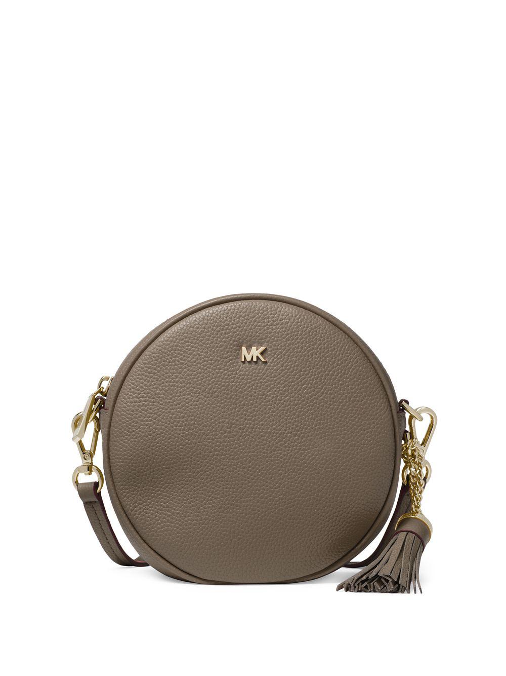 Lyst - Michael Michael Kors Canteen Leather Circle Crossbody Bag in Brown