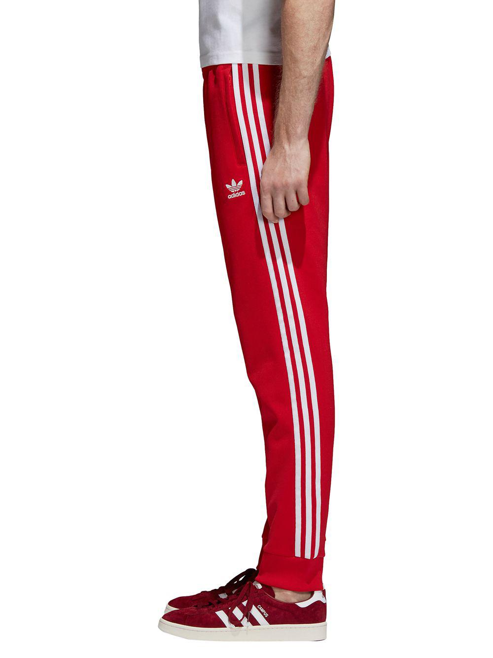 adidas Adicolor Sst Track Pants in Red for Men - Lyst