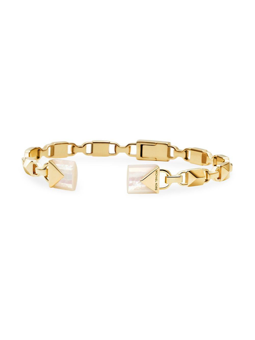 Lyst Michael Kors Mercer Sterling Silver Mother Of Pearl Cuff Mother Of Pearl Cuff Bracelet View Fullscreen