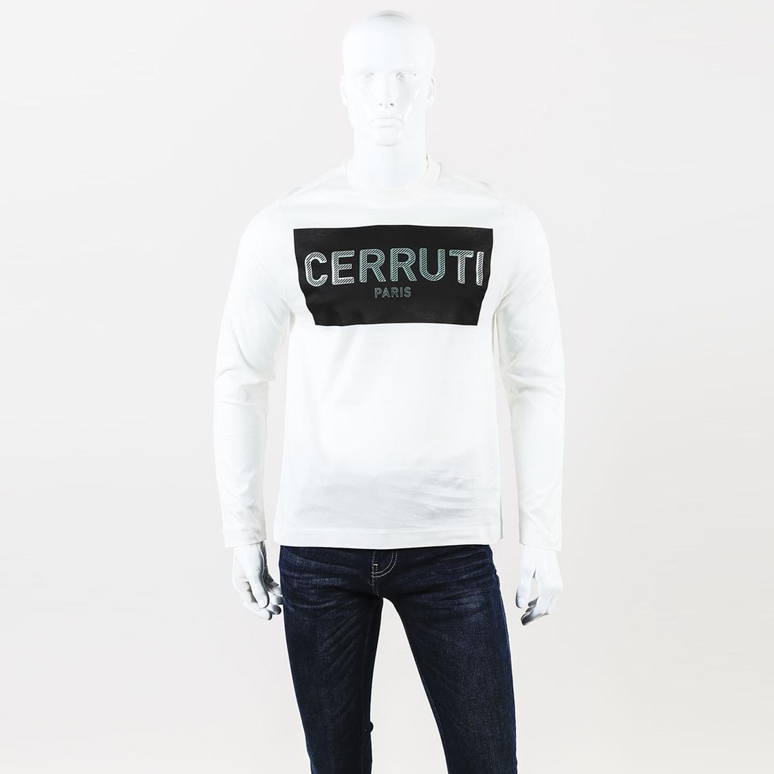 Lyst - Cerruti 1881 Logo Print Cotton Men's T Shirt in White for Men